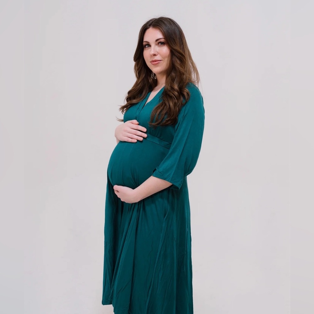 NWT Lila Amelia labor & delivery gown - Deep Teal